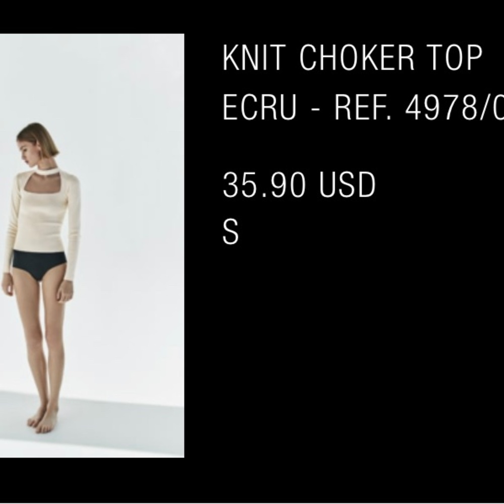 Zara knit Choker top